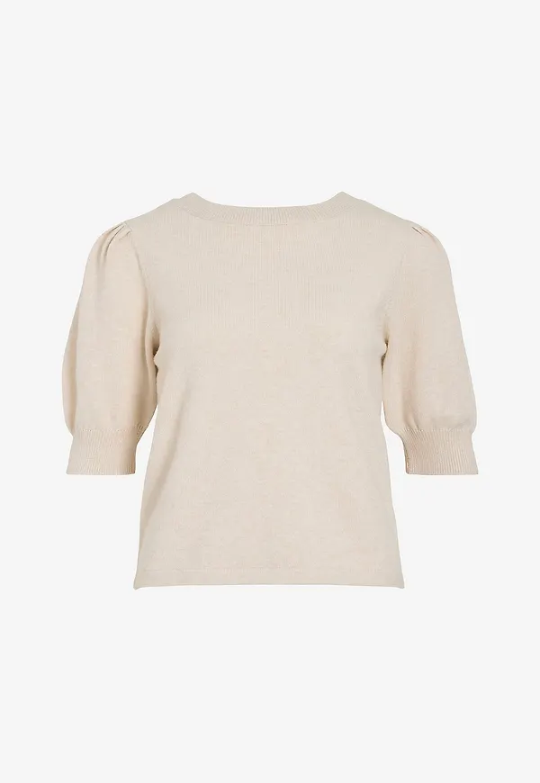 Vila - Tröja viRil Bow Detail Knit - Beige