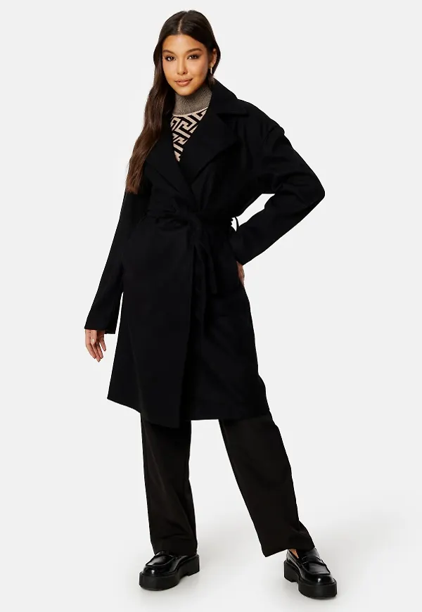 VILA Binas L/S New Coat Black 40