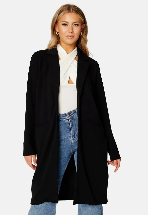 VILA Bladie L/S Coatigan Black 38