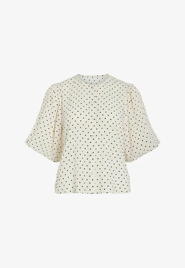 Vila - Blus Viea 2/4 Button - Vit