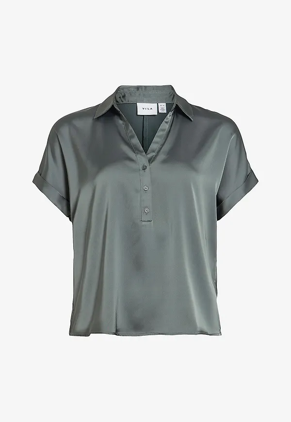 Vila - Blus viEenna Ravenna S/S - Grön