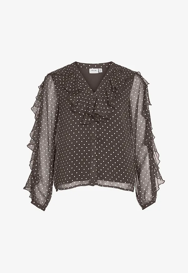 Vila - Blus viHarley L/S Top - Brun