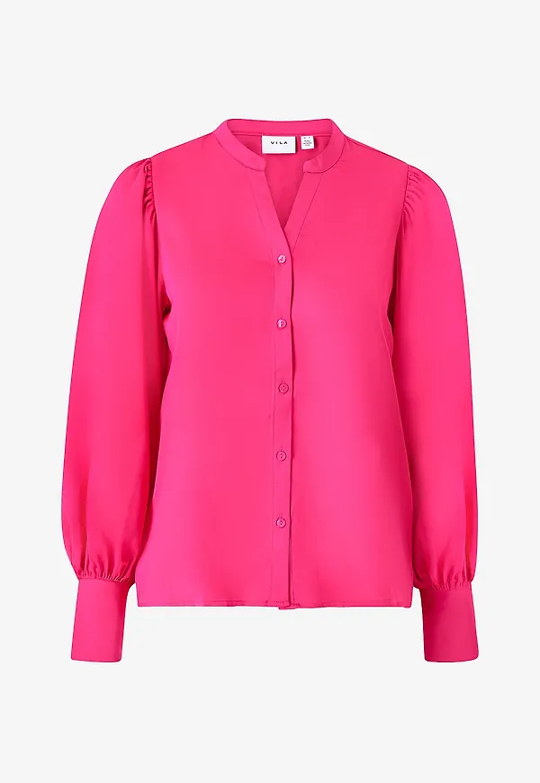 Vila - Blus viLatabu L/S Shirt - Rosa