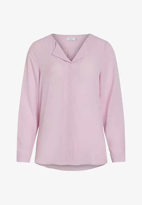 Vila - Blus viLucy L/S Shirt - Rosa