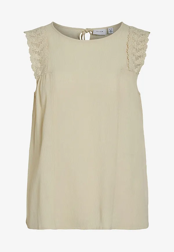 Vila - Blus viPernillu O-neck Top - Beige