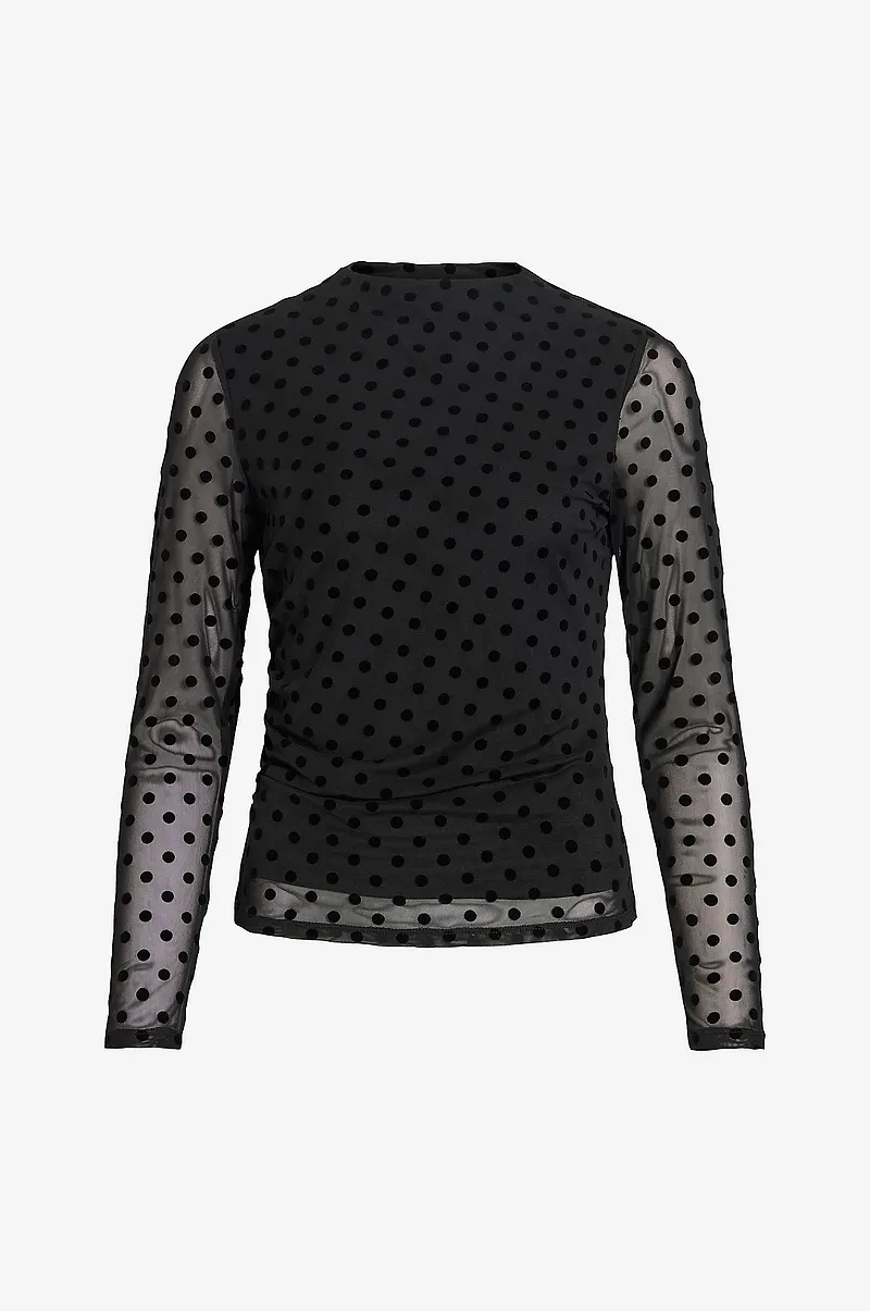 Vila - Långärmad topp Virikke L/S Funnel Neck Top - - Svart