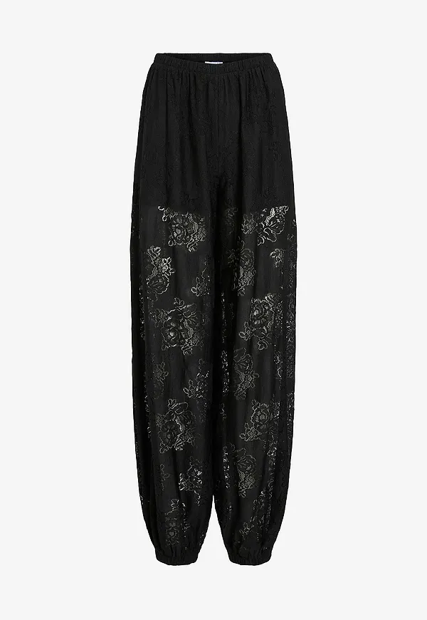 Vila - Byxor viLala Lace Balloon - Svart