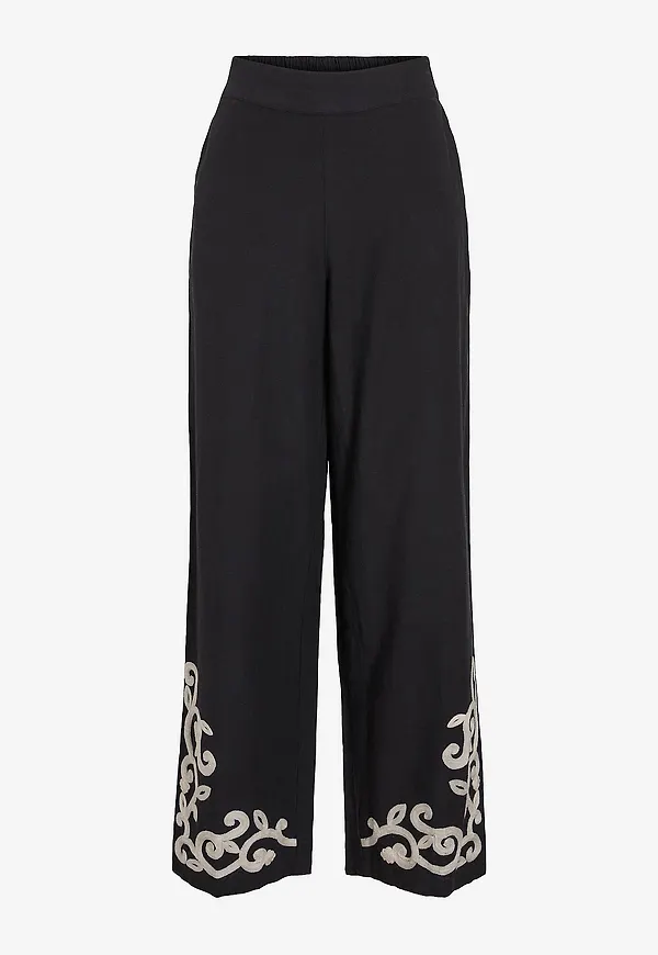 Vila - Byxor viPolene HW Pants - Svart