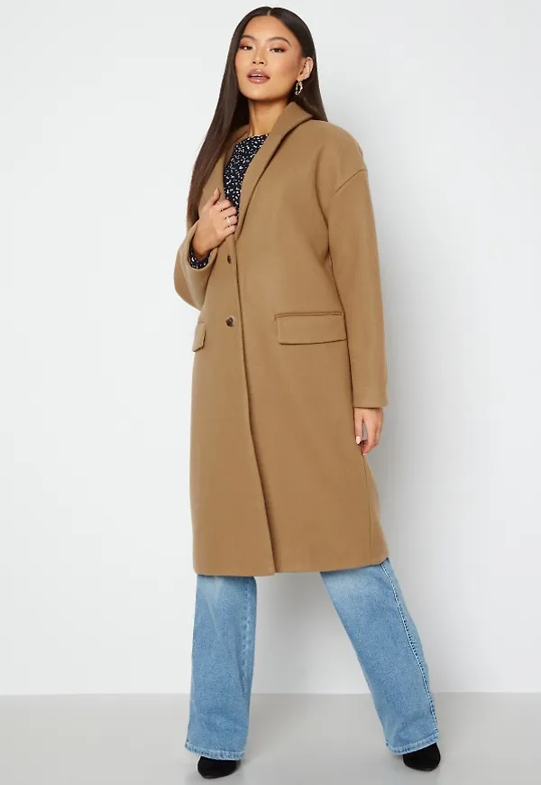 VILA Callee Wool Coat Tigers Eye 38