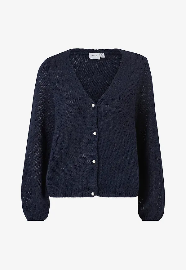Vila - Cardigan viChoca LS Knit Pearl - Blå
