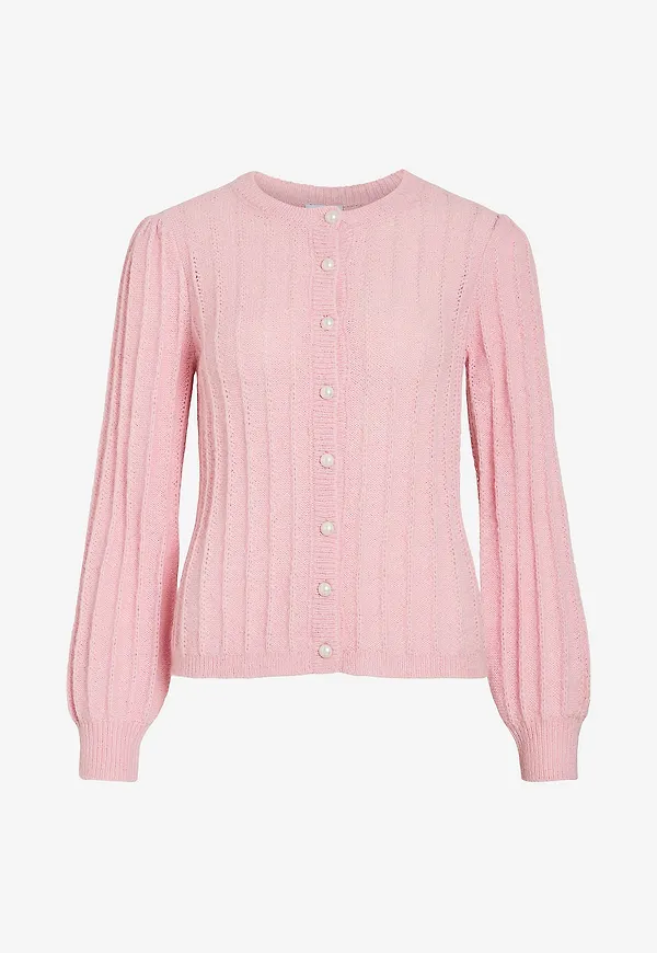 Vila - Cardigan viHilde O-neck - Rosa