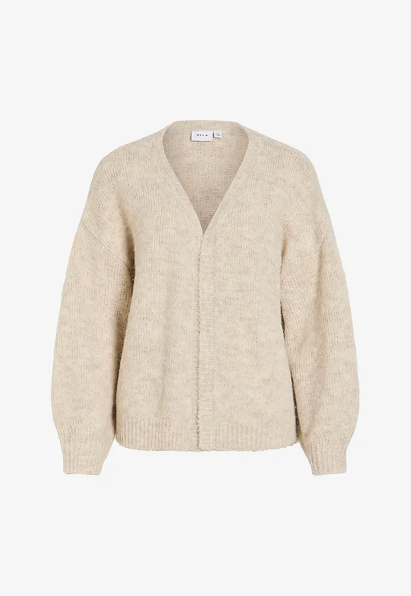 Vila - Cardigan Vilampe Open L/S Knit Cardigan-Noos - Beige