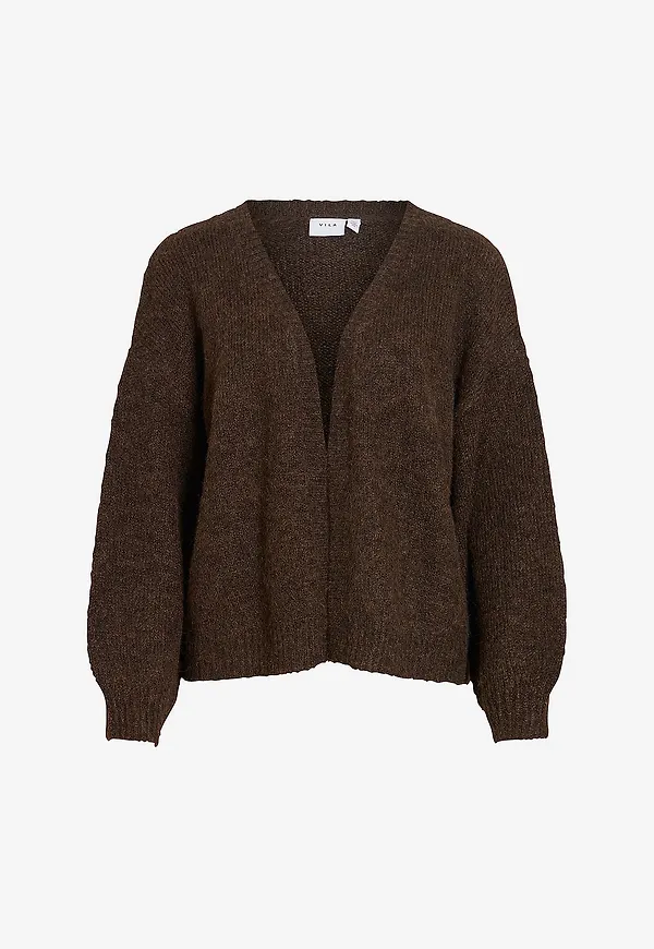 Vila - Cardigan Vilampe Open L/S Knit Cardigan-Noos - Brun