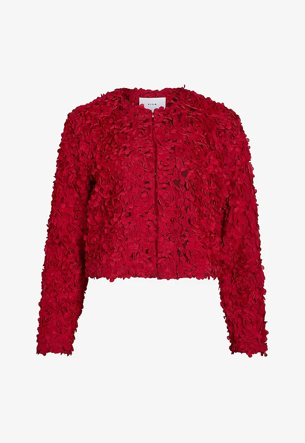 Vila - Cardigan viRosie L/S - Röd