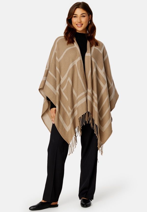 VILA Fira Poncho Simply Taupe One size