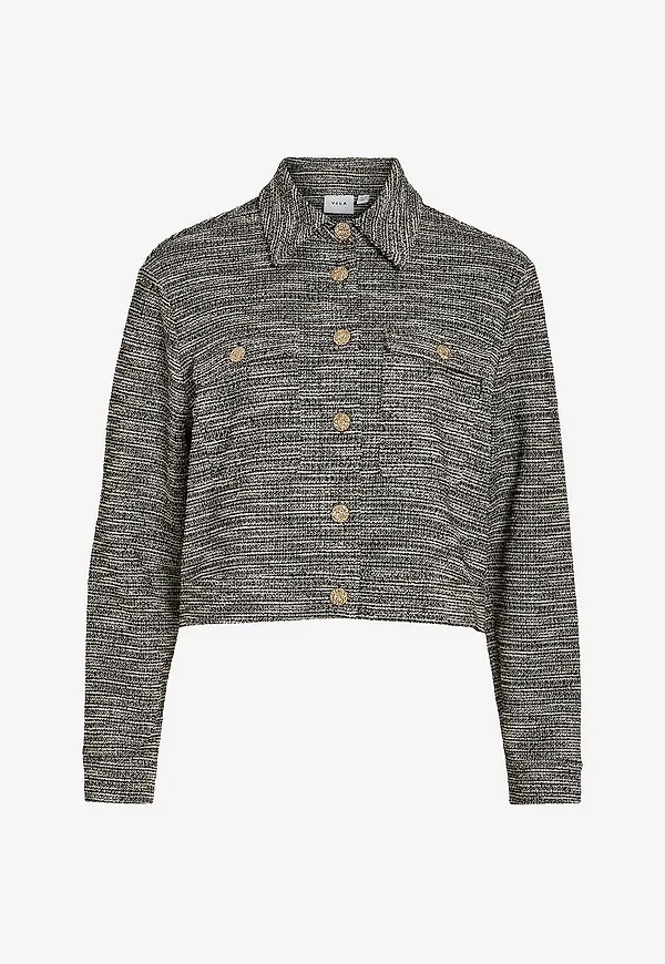 Vila - Jacka viAmera L/S Cropped Shacket - Svart