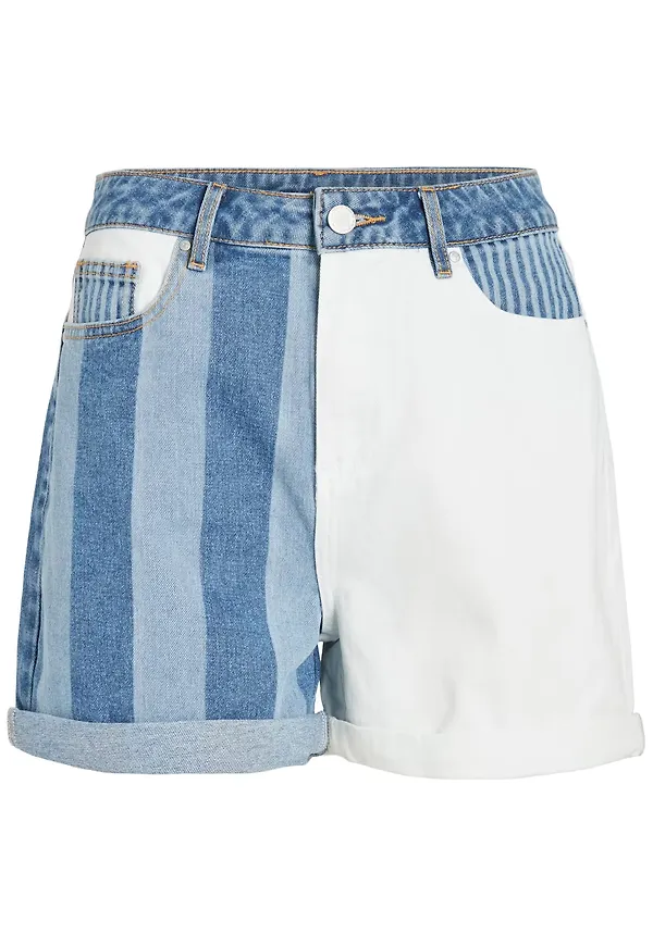 VILA Jeans 'Nicala' blå denim / vit
