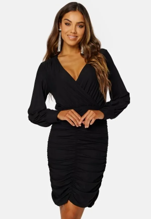 VILA Josa V-Neck Short Dress Black M