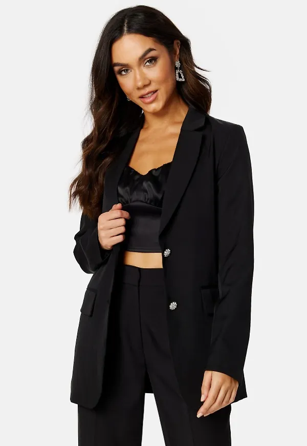 VILA Kammas Deco Loose Blazer Black 34