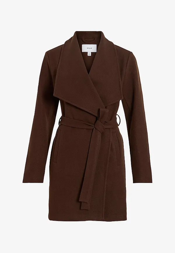 Vila - Kappa viCooley Collar Belt Coat - Brun