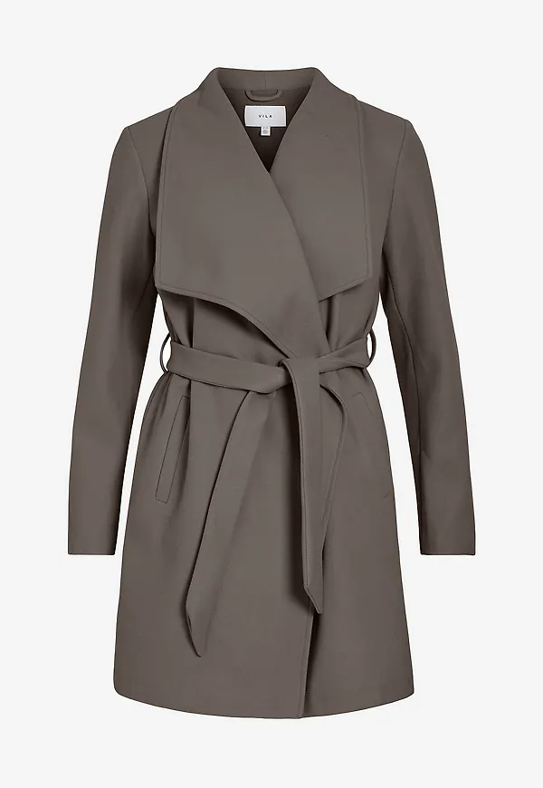 Vila - Kappa viCooley Collar Belt Coat - Brun