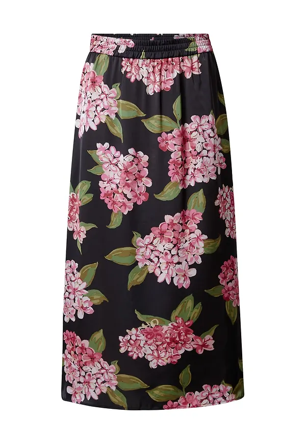 VILA Kjol 'AGNES' oliv / hallon / ljusrosa / svart