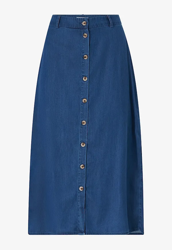 Vila - Kjol viBista Midi Skirt - Blå