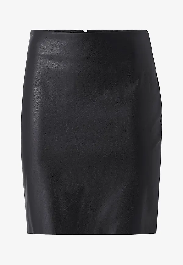 Vila - Kjol viDagmar HW PU Skirt - Svart