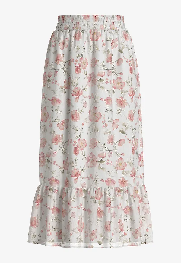 Vila - Kjol viEmma Midi HW Skirt - Vit