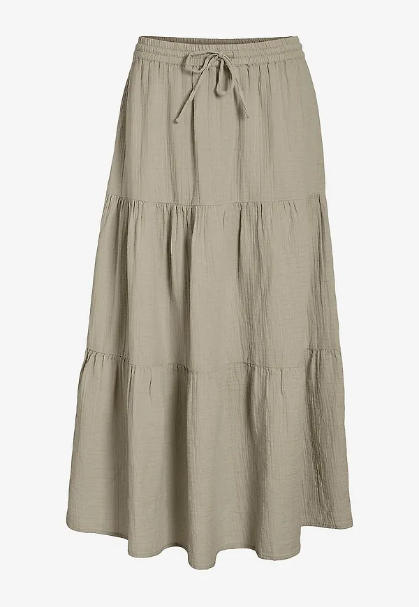 Vila - Kjol viLania RW Ankle Skirt - Grå