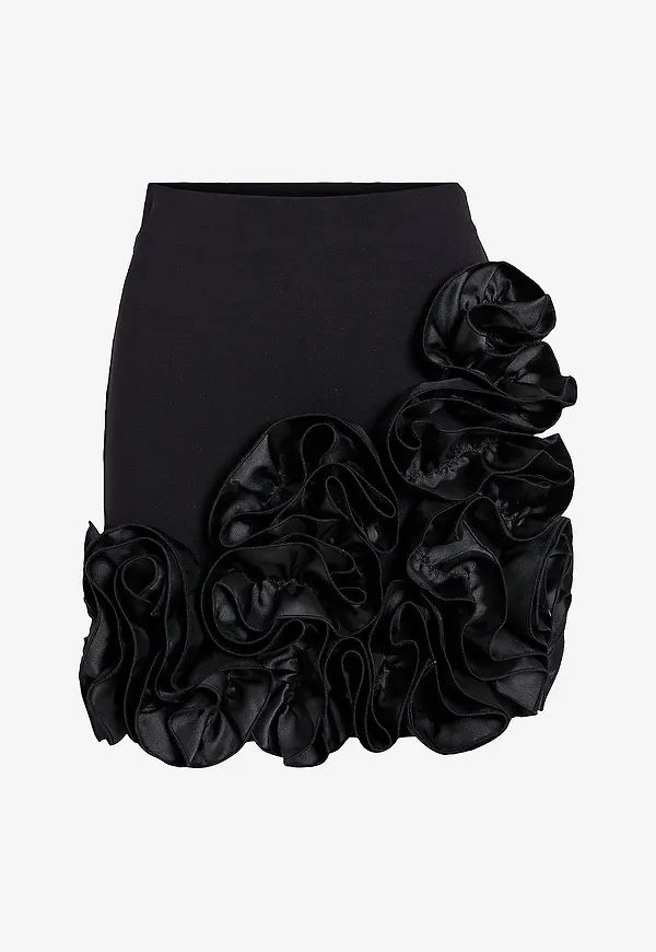 Vila - Kjol viLisse Short Frill - Svart