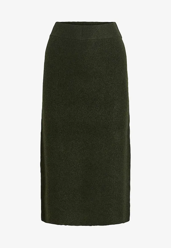 Vila - Kjol viLolo HW Midi Knit - Grön