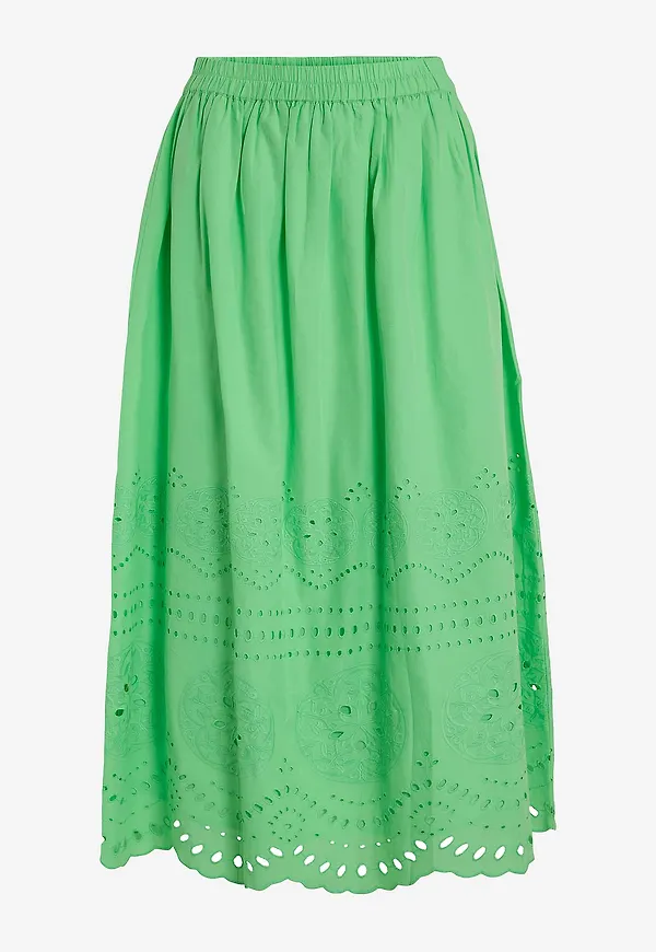Vila - Kjol viMette HW Midi Skirt - Grön