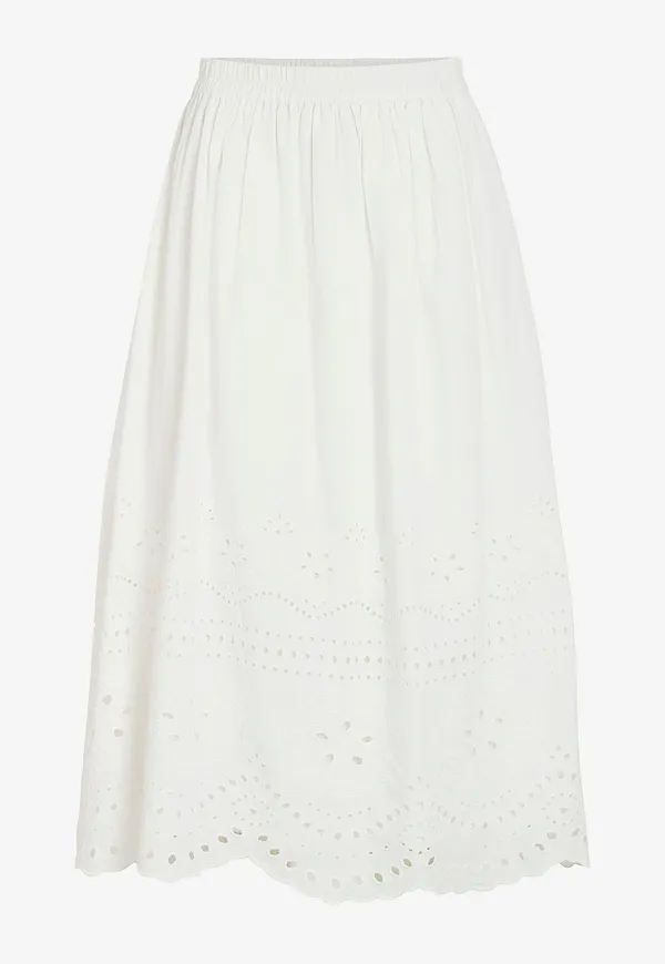 Vila - Kjol viMette HW Midi Skirt - Vit