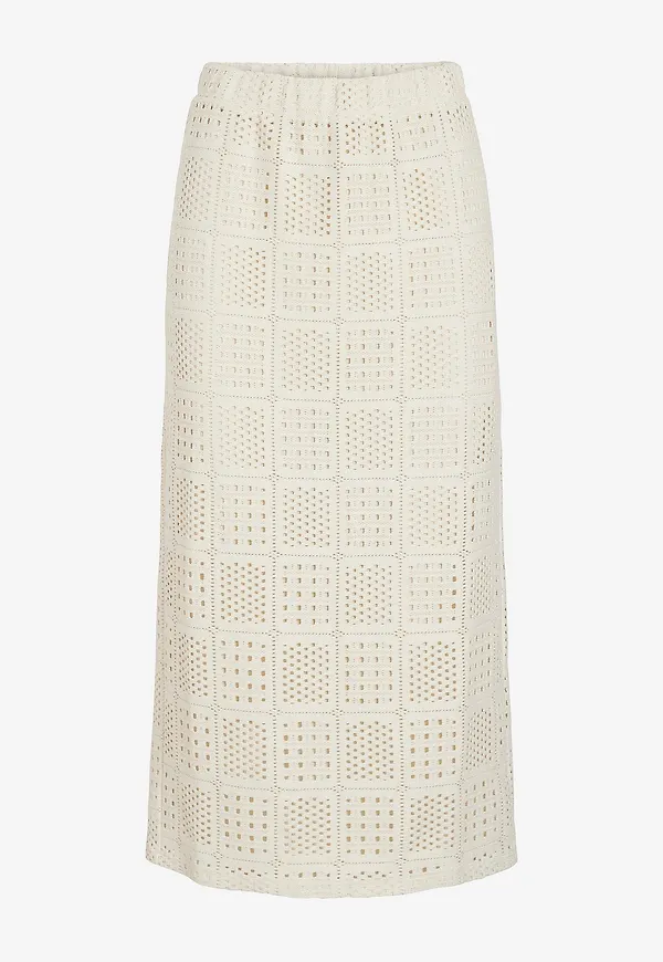 Vila - Kjol viNovira HW Midi Skirt - Beige