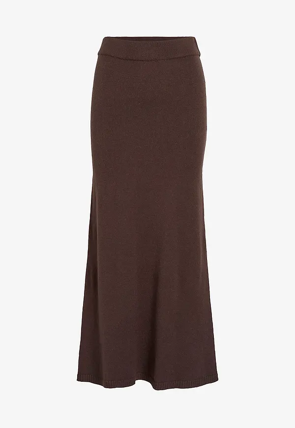 Vila - Kjol viRil Ankle Knit - Brun
