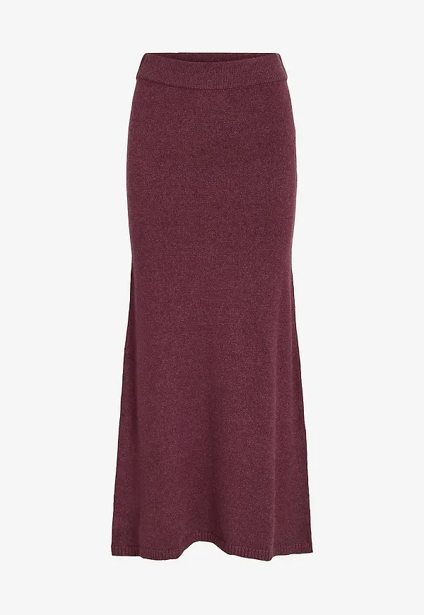 Vila - Kjol viRil Ankle Knit - Röd