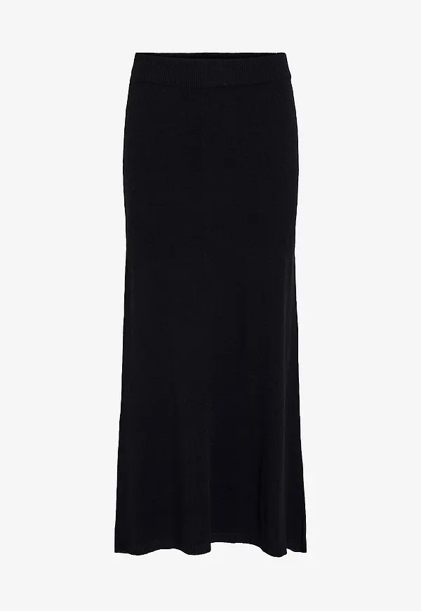 Vila - Kjol viRil Ankle Knit - Svart