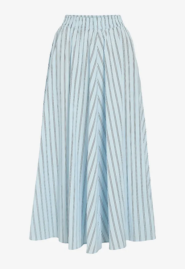 Vila - Kjol viValencia HW Ankle Skirt - Blå