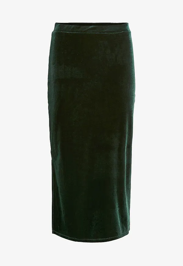 Vila - Kjol viVelma Velour Skirt - Grön