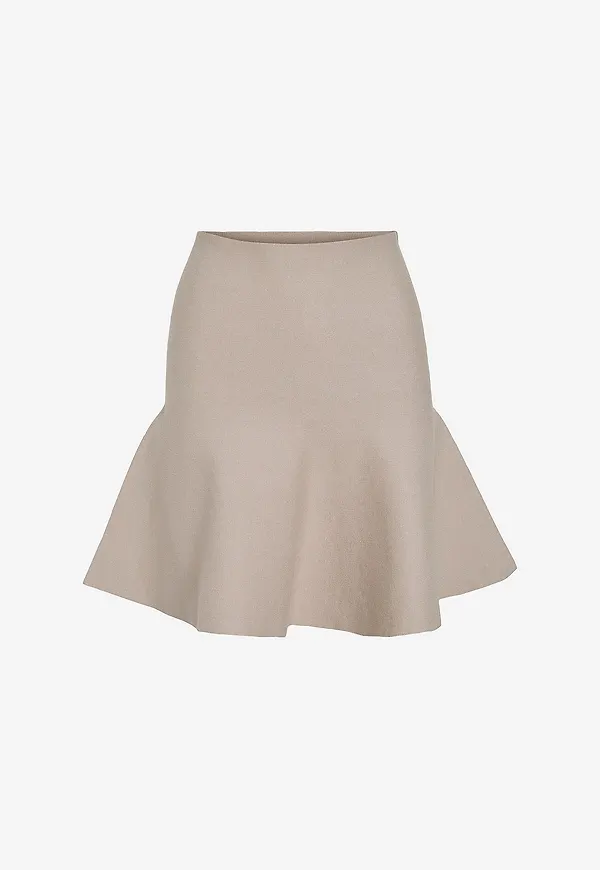 Vila - Kjol viZarah HW Skater Skirt/ka - Grå