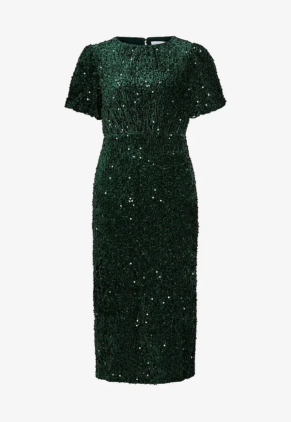 Vila - Klänning viBelieve S/S Sequins - Grön