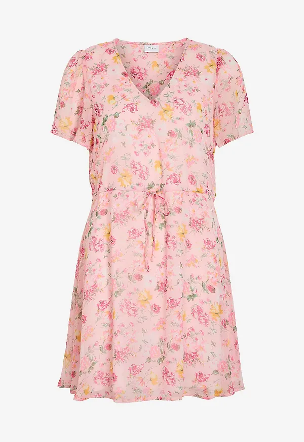 Vila - Klänning Vifalia V-neck - Rosa