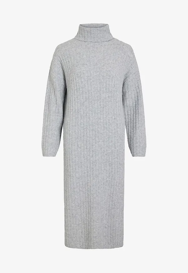 Vila - Klänning viLassia Rollneck - Grå