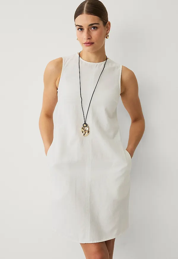 Vila - Klänning viPrisilla O-neck S/L Short Dress - Vit – Ellos