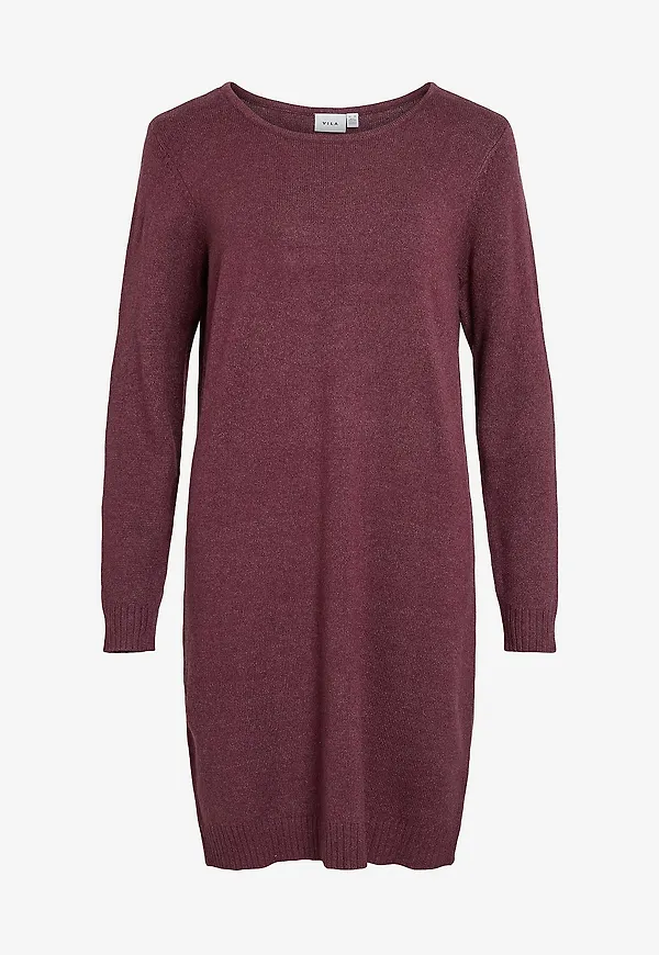 Vila - Klänning viRil L/s Knit - Röd