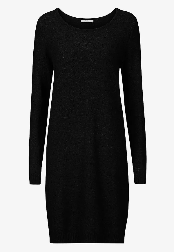 Vila - Klänning viRil L/s Knit - Svart