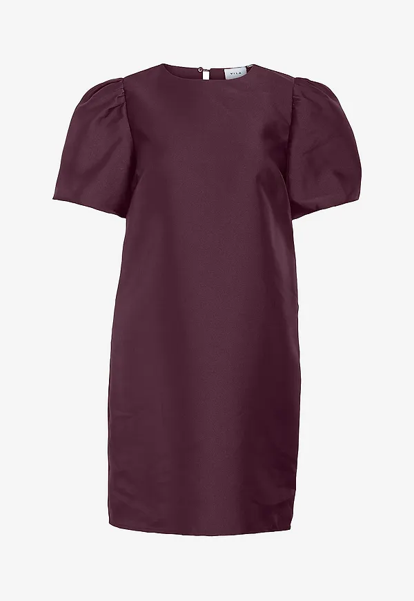 Vila - Klänning viShina 2/4 O-neck Short Dress - Röd