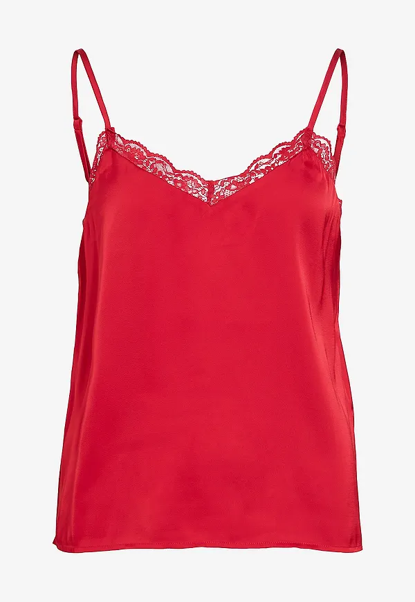 Vila - Linne viEnna Ravenna Lace - Röd