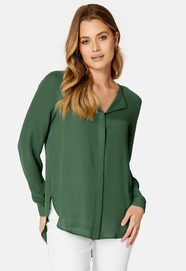 VILA Lucy L/S Shirt Pineneedle S
